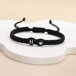 26 Letters Initial Heart Bracelets Handmade Adjustable A-Z Name Braided Bracelets For Women Men Friendship Jewelry