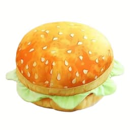 Realistic Burger Pillow Cushion-Fun Prank Gift Office Chair Pad Cheeseburger Pillow Hamburger Plushie Pillow Gift For Kids