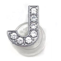 Shoe Charms Glitter Rhinestone Letter Silver Crystal Alphabet DIY Alloy Shoe Decorations Jewelry Slider Bracelet Wristbands