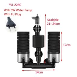 Aquarium Filter With Water Pump For Fish Tank Air Pump Skimmer Biochemical Sponge Filter Aquarium Bio Filters Filtro Aquario