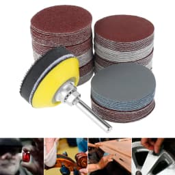 120Pcs 50mm Sandpaper Assortment 60-3000 Grit Sanding Disc Pad Set 2Inch For Drill Grinder Rotary Tools With Disk Pole Cushion