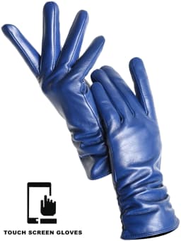 Simple Women's Gloves Winter Warm Plus Velvet Short Thin Touch Screen Gloves Driving Color Women's Leather Gloves High Quality