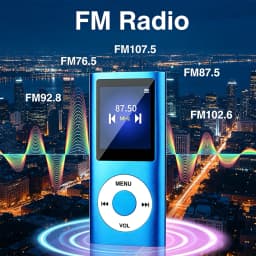 MP3 Player with Earphone Data Cable Stylish Multifunctional Lossless Sound Slim 1.8 Inch LCD Screen Portable MP3 Music Players
