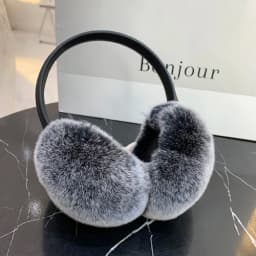 Natural 100% Rex Rabbit Fur Earmuffs Y2k Ear Muffs for Women Winter Apparel Accessories Headphones Cute Fur Earmuffs for Kids