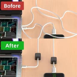 Magnetic Cable Clip Winder Holder Adhesive Wire Keeper Cord Cable Organizer USB Charging Cables Winder for Office Desktop Home