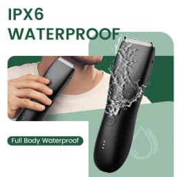 Men's Electric Groin & Body Shaver - Waterproof Dual Head Trimmer Kit w/ LED Light & Foil Blades