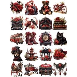20Pcs/Pack Retro Victorian Era Sticker DIY Craft Scrapbooking Album Junk Journal Decorative Stickers