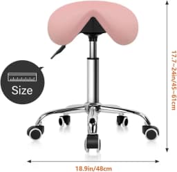Ergonomic Saddle Stool Adjustable Swivel Chair For Barber Tattoo Massage Nail Technician Workshop Office Rolling Task Chair