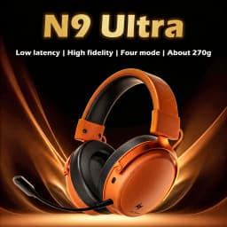 ATK N9 Pro/Ultra E-sports Headset with Mic Low latency Four Mode Wireless Gaming lightweight headphone noise reduction 2.4GHz