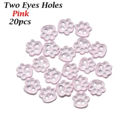 20pcs Mini Buttons DIY Doll Clothes Metal Buckle Bear Foot Style Buckles for 1/6 Doll Clothing Sewing Accessories Holes Buttons