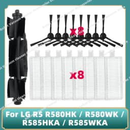 Compatible For LG R5 R580HK / R580WK / R585HKA / R585WKA Robot Vauccm Cleaner Main Side Brush Mop Cloth Hepa Filter Spare Parts