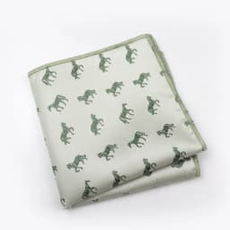 New White Color Pocket Square For Men Polyester Woven Horse Handkerchief 24cm Khaki Paisley Hanky Wedding Party Tuxedo Accessory