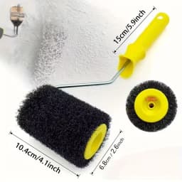 1pc 4-Inch Drywall Texture Roller Brus With Home DIY Painting Tool Durable Plastic Roller Brush For Smooth Ceiling Wall Surfaces