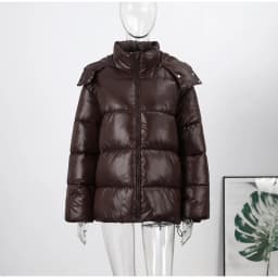 Classic Women's Winter Jacket Coat Hooded Cropped Warm Fashion Coats 2025 New Casual High Street Outerwear Lady Loose Fit Outfit