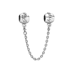 Hot selling 925 Silver Butterfly Crown Round Classic Safety Chain Charm Suitable for Women's Bracelet Fashion DIY Jewelry Gift