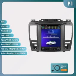 OSSURET 9.7inch 2 DIN Android 13 Car Radio for Nissan Tiida C11 2004-2013 Multimedia Stereo Vertical Screen Carplay