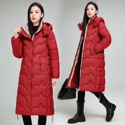 Female Long Down cotton Jacket 2026 Autumn Winter New Fashion Thicken Hooded Coat Women's Windproof Puffer Long Parka Overcoat