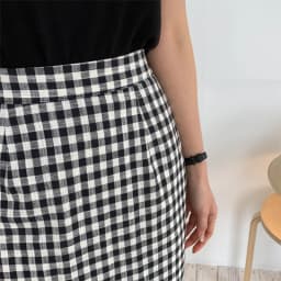 High Waist Plaid Split Midi Skirt Women's Cotton Linen Wrap around Skirt Korean Sle Commute One Step Skirt