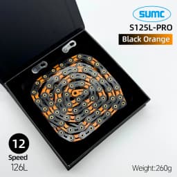 sumc 12 speed bike chain crescent chain road bike mountain bike chain 126 links ultra light bike chain for Shimano