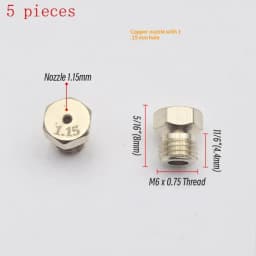 5PCS Brass Burner Gas Hob LPG- Conversion Kits Jets 50 65 70 87 95 Brass Nozzle For Gas Stove Brass Nozzle Propane Injector
