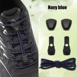 Triangle Lock No-Tie Shoelaces, Elastic Lazy Laces Buckle Set, Durable Replacement Strings for Sneakers & Outdoor Shoes 1 Pair