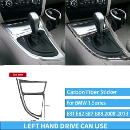 For BMW E81 E82 E87 E88 1 Series Interior Accessories 2008-2013 Gear Shift Knob Dashboard AC Outlet Carbon Fiber Cover Stickers