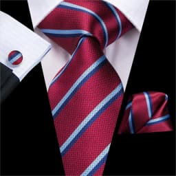 Hi-Tie White Red Striped Paisley Solid Wedding Tie For Men Design Mens Necktie Hanky Cufflink Business Party Dropshipping