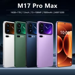 Hot  M17 Pro Max  Global Edition Smartphone 7.3" Display, 7800Ah Battery, Dual SIM Supported.with Googl