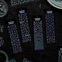 MOHAMM 12 Sheets Waterproof Glittering Laser Stars Dot Decorative Stickers for Scrapbooking DIY Photo Card Decoration Collage