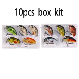 HENGJIA 5pcs 1.5g-2g 3cm Mini Crankbait Kit Artificial Wobblers Hard Bait Bass Trout Fishing Lure Tackle Pesca Peche Truite