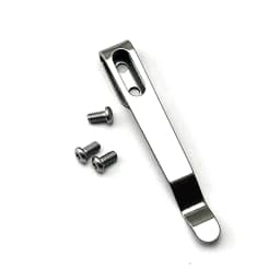 1pc Stainless Steel Folding Knife Back Clip DIY Making Accessories Pocket Waist Clamp Knives Tool Parts With 3pcs M2.5 Screws