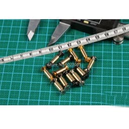 10sets M4 Nut Flat Hex Head screws For DIY Knife handle Making material Fastener Bolt Rivets Scale Screws