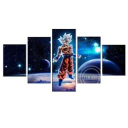 Manga 5 Panels Dragon Ball Goku Super Saiyan Wall Anime Poster Comic Canvas Painting Picture Home Living Room Gift Mural Cudros