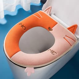 1pc Universal Toilet Seat Thickened Mat Soft Warm Washable for Home Decor Closestool Mat Seat Case Coral Toilet Lid Accessories