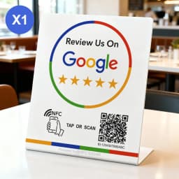 NFC 215 Programmable Google Review Acrylic Stickers Card NFC Station Table 13.56Mhz Waterproof NFC Stand Google Review Card