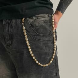 Vintage Punk Beaded Pants Chain For Men Cool Versatile Jeans Chain Goth Hip Hop Trousers Chains Clothing Accessories Gifts