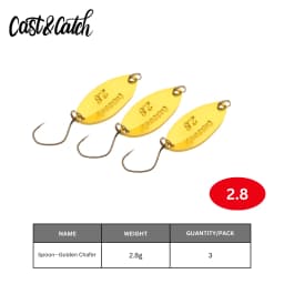 CAST&CATCH Golden Chafer/Golden Beetle Hard Baits-Metal Cast Jig Spoon: Durable Copper Water Drop Trout-Specific Fishing Lure