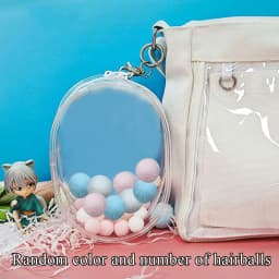 20cm Plush Doll Display Out Bag Transparent Thicken Cotton Doll Outing Dustproof Storage Pouch Keychain Mini Bag Accessories