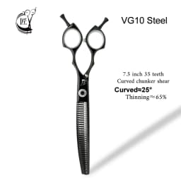Crane High-end 7.5 Inch Dog Grooming Curved Chunker Scissors Professional Bend Thinning For Grommer Pet Hair Tijeras Tesoura