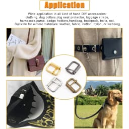 5pcs Roller Buckle Metal Adjustable Belt Pin Buckle Bag Strap Slide Tri-Glide Buckle Webbing Hardware DIY