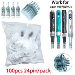 100pcs Dermapen M8 Needle for Drpen M8/m7s/A6s Derma Micronneedle Pen Mesotherapy Microneedling Needle Length 0.25mm