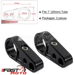 1" 25mm 1-1/4" 32mm Motorcycle Frame Handlebar Clutch Cable Brake Line Clamp Fixed Clips Wiring Support Adapter for Harley