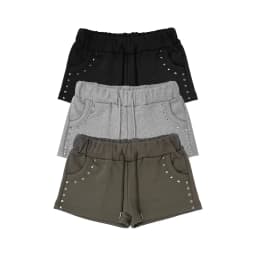 Summer New Style Hot Diamond Tie Rope Sexy European And American Fashion Short Style High Street Female Personality Dark Shorts