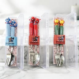 2026 NEW Cool Hero Cutlery Captain Cartoon Fork Spoon Set Storage Box Tableware Birthday Christmas Gift For Fans Theme Party