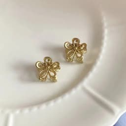 Metal Flower Mini Claw Clips for Women - Summer Bow Bangs Clips, Makeup Flyaway Fixing Tools, Shark Clips Hair Accessories