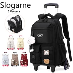 2026 Children Wheeled Backpack Students Schoolbag Rolling Backpacks Bag Kids School Trolley Bookbag Girls School Bag with Wheels