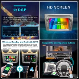 8GB 128GB 7'' Wireless Carplay Android 14 Auto Stereo Car Radio GPS For Alfa Romeo 147 2008-2012 Bluetooth 2 din autoradio Multimedia player Screen WIFI 4G LTE