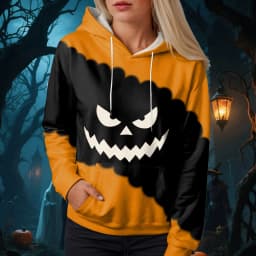 Jack O Lantern Sweater Women'S Sweatshirt Halloween Graphic Hoodies Casual Long Sleeve Loose Pullover Tops With 할로윈 후드티 여성