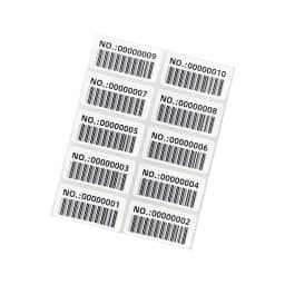 40X20mm continuously numbered label sticker 600dpi HD Pre-printed barcode serial number can be customized 500PCS