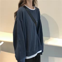Fall 2026 Korean Style Loose Fit Long Sleeve Sweatshirt Women's Thin Outerwear Trendy Student Casual Comfortable Streetwear